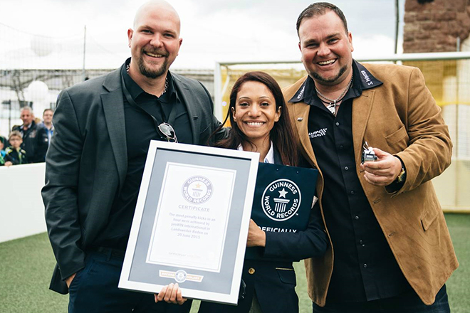 proWin receiving Guinness World Records certificate