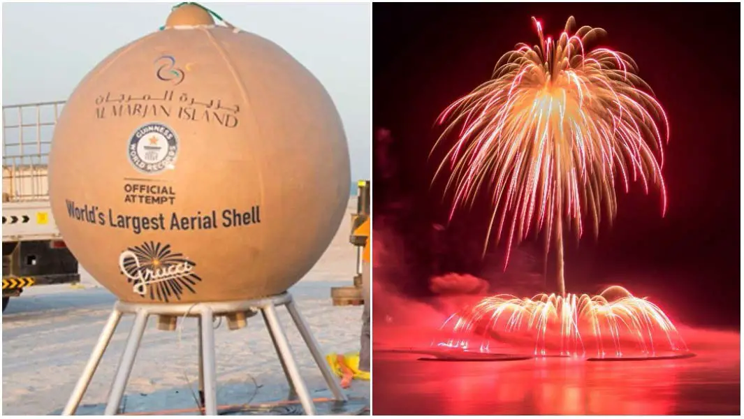 Largest aerial firework shell header