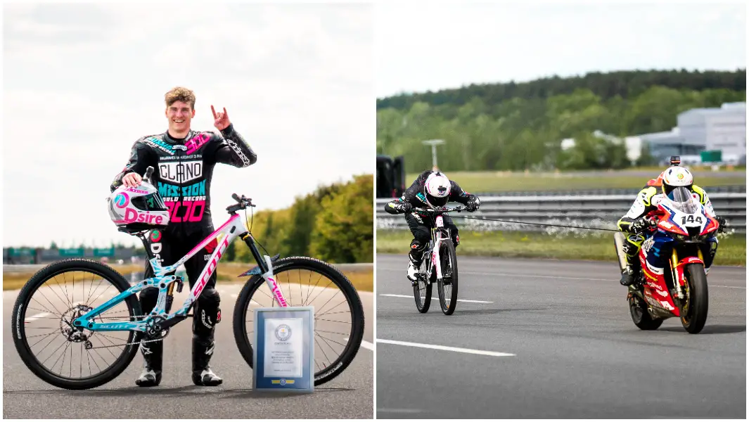 fastest towed bike